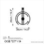 Wallity Reloj de Pared Decorativo de Metal Negro